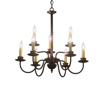 August Grove Pavon 5 Light Candle Style Wagon Wheel Chandelier August Grove Pavon 5 Light Candle Style Wagon Wheel Chandelier